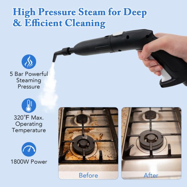 2025 Multipurpose Steam Cleaner, 1800W Portable Household Steamer with 15 Accessories - Image 2