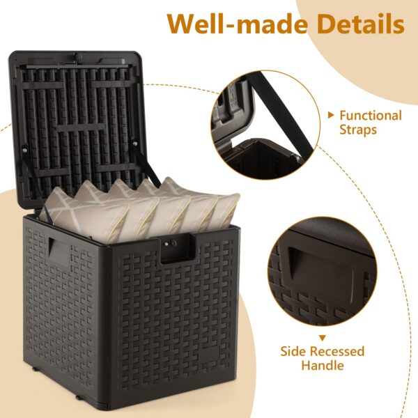 2025 Outdoor Storage Box, 31 73 100 Gallon Waterproof Resin Patio Storage Box with Lockable Lid, Side Handle for Pillows, Cushions - Image 6