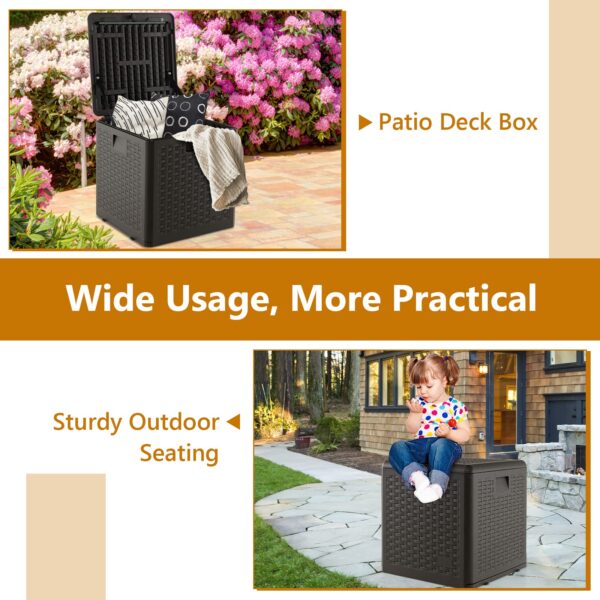 2025 Outdoor Storage Box, 31 73 100 Gallon Waterproof Resin Patio Storage Box with Lockable Lid, Side Handle for Pillows, Cushions - Image 5