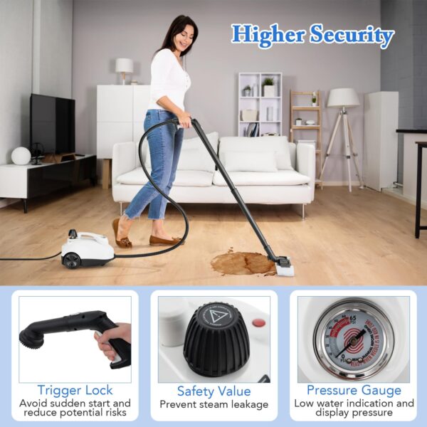 2025 Multipurpose Steam Cleaner, 1800W Portable Household Steamer with 15 Accessories - Image 4