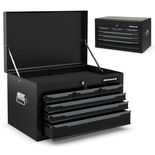 2025 Steel Tool Box, 24” Tool Chest Case with 6 Drawers, Top Storage, Automatic Lock - Image 2