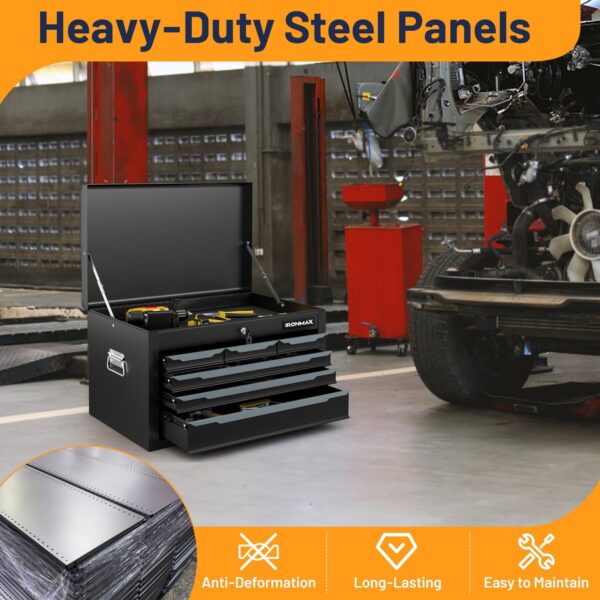 2025 Steel Tool Box, 24” Tool Chest Case with 6 Drawers, Top Storage, Automatic Lock - Image 6