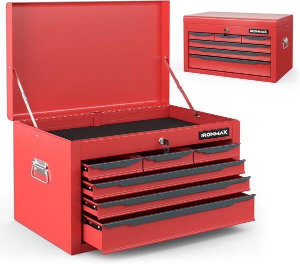 2025 Steel Tool Box, 24” Tool Chest Case with 6 Drawers, Top Storage, Automatic Lock - Image 14