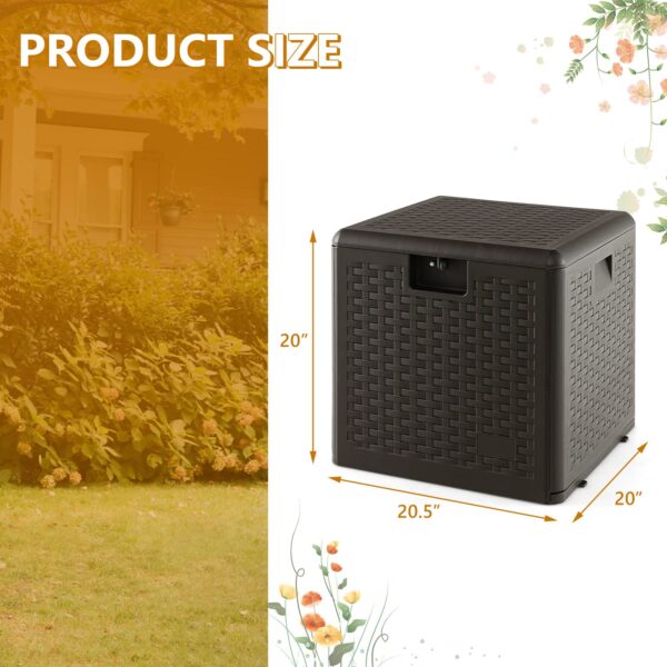 2025 Outdoor Storage Box, 31 73 100 Gallon Waterproof Resin Patio Storage Box with Lockable Lid, Side Handle for Pillows, Cushions - Image 7
